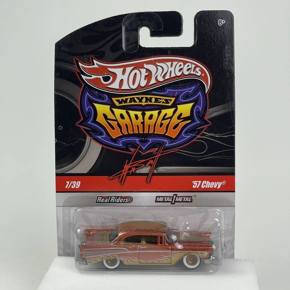 Mattel Hot Wheels Waynes Garage 1957 Chevy Bronze Real Riders
